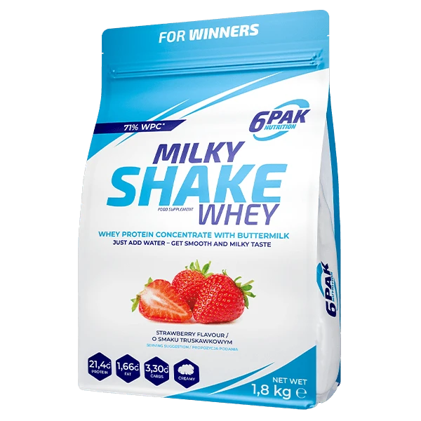 6PAK MILKY SHAKE WHEY 1800 G.